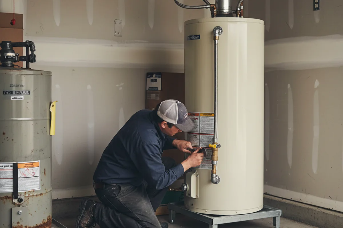 Water heater and shutoff valve replacement in Darrington