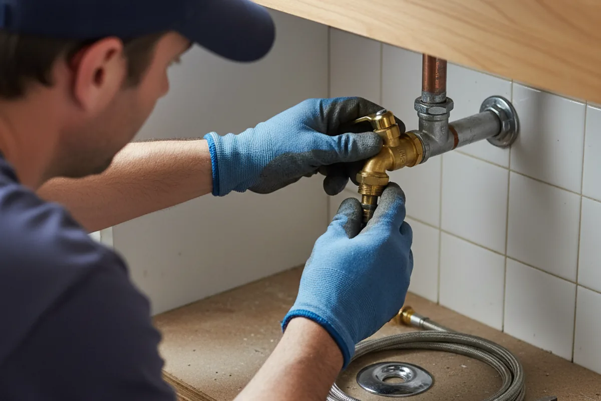 Shutoff valve and fitting work during Emergency Plumbing in Darrington